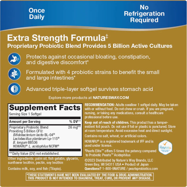 Nature's Way, Probiotic Pearls Elite™, 30 softgels