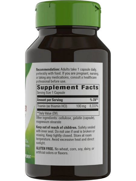 Nature's Way, Vitamin B-1, 100 capsules