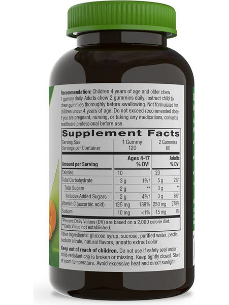 Nature's Way, Vitamin C Gummies, Orange, 120 Gummies
