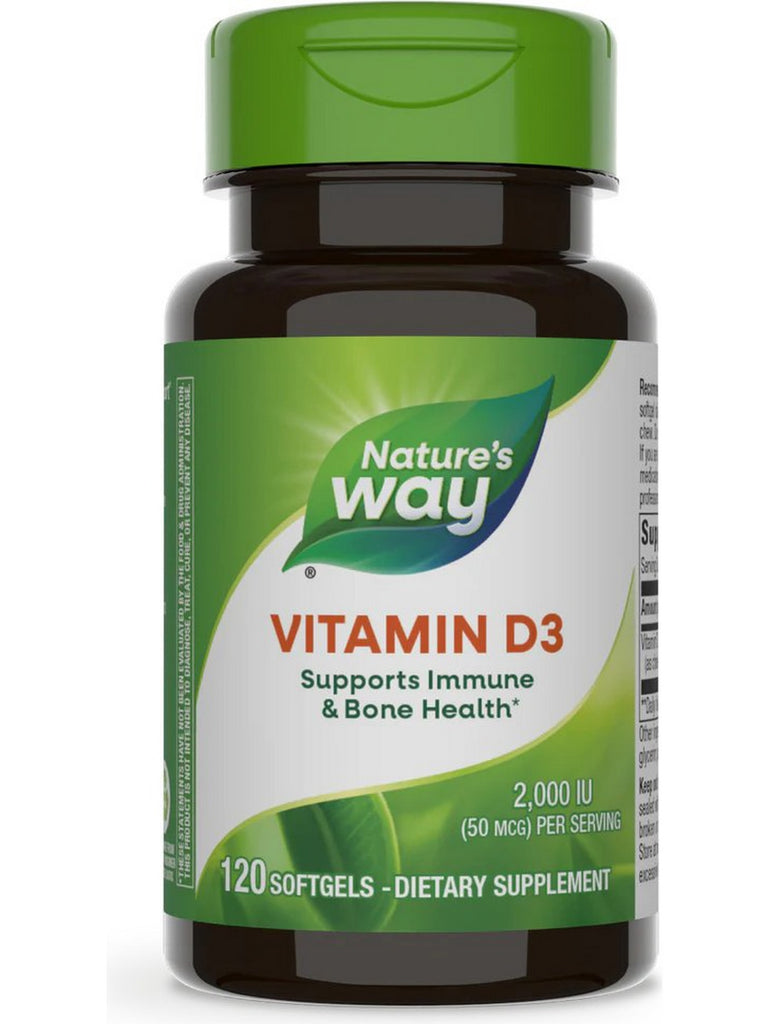 Nature's Way, Vitamin D3 2,000 IU, 120 softgels
