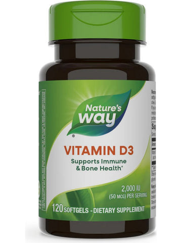 Nature's Way, Vitamin D3 2,000 IU, 120 softgels