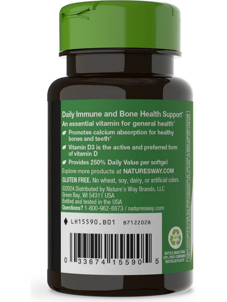 Nature's Way, Vitamin D3 2,000 IU, 120 softgels