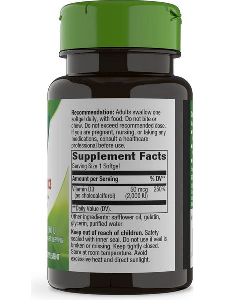 Nature's Way, Vitamin D3 2,000 IU, 120 softgels