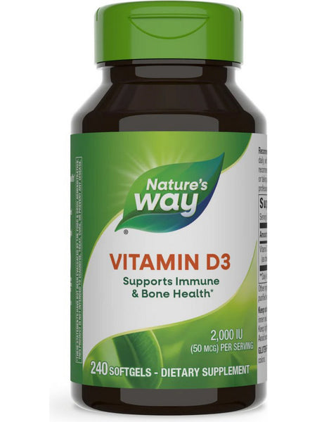 Nature's Way, Vitamin D3 2,000 IU, 240 softgels