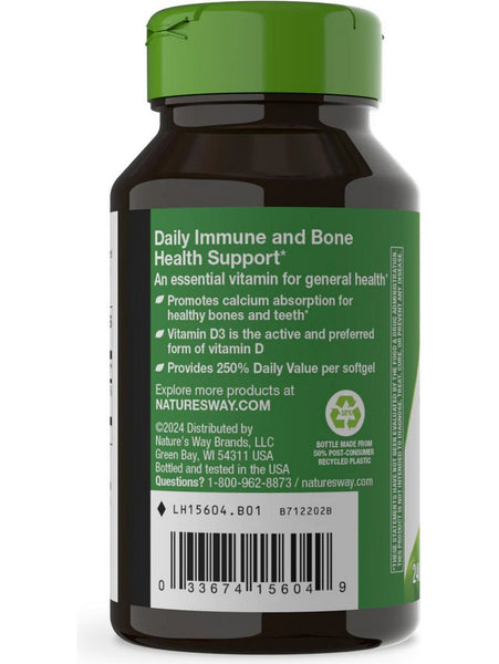 Nature's Way, Vitamin D3 2,000 IU, 240 softgels