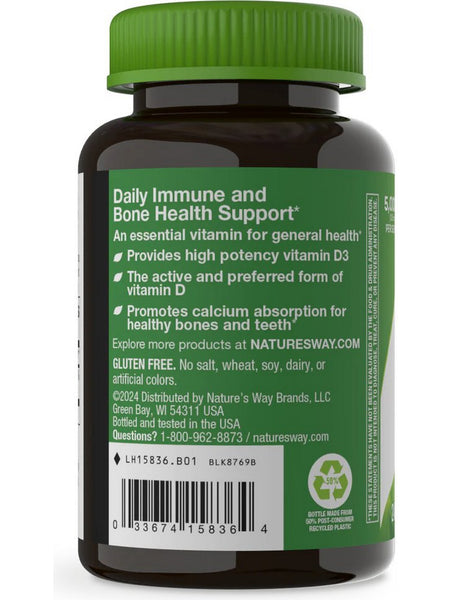 Nature's Way, Vitamin D3 Max, 5,000 IU, 240 Softgels