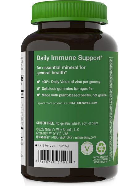 Nature's Way,  Zinc Gummies (11 mg), Mixed Berry, 120 Gummies