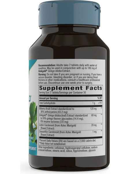 Nature's Way, Ginkgold® Eyes, 60 vegan tablets