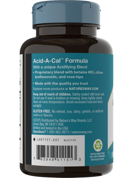 Nature's Way, Acid-A-Cal Formula, 100 Capsules