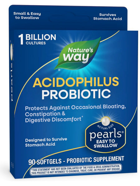 Nature's Way, Probiotic Pearls™ Acidophilus, 90 softgels