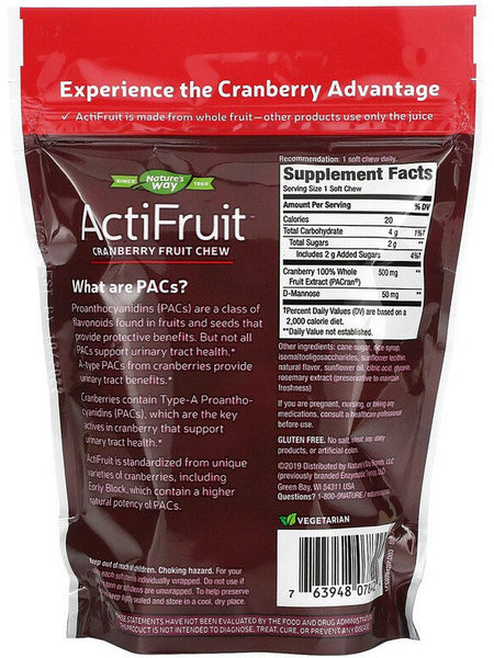 Nature's Way, ActiFruit™ Cranberry, 20 soft chews