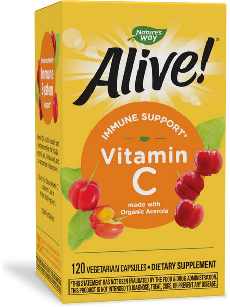 Nature's Way, Organic Alive!® Vitamin C, 120 vegetarian capsules