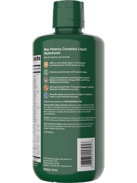 Nature's Way, Alive! Max Potency Complete Liquid Multivitamin, Citrus, 30.4 fl oz