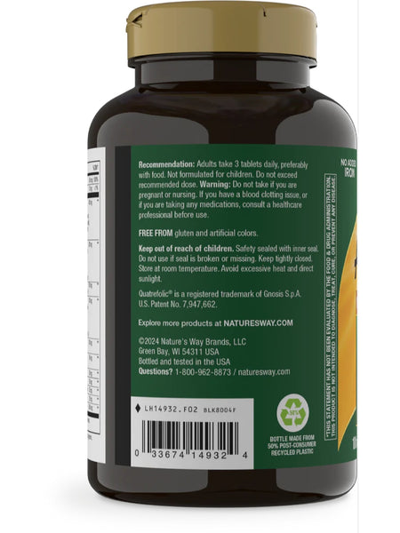 Nature's Way, Alive!® MAX3 Potency Multivitamin (no iron), 180 tablets