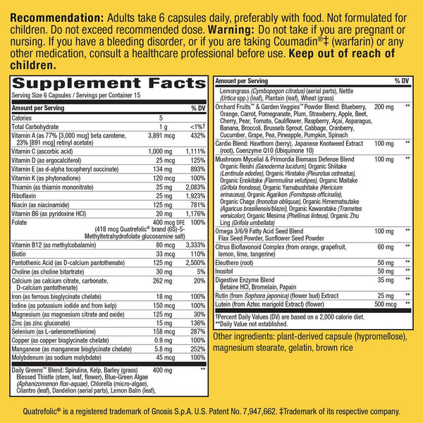 Nature's Way, Alive! Max6 Potency Adult Complete Multivitamin with Iron, 90 Capsules