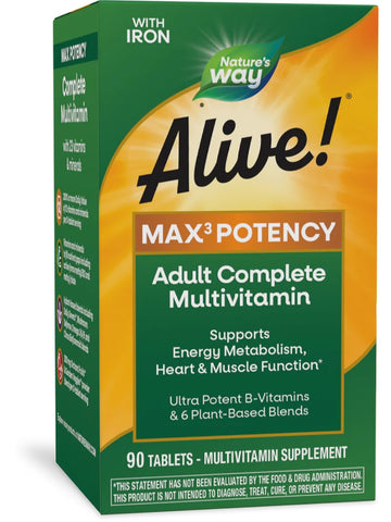Nature's Way, Alive!® MAX3 Potency Multivitamin, 90 tablets