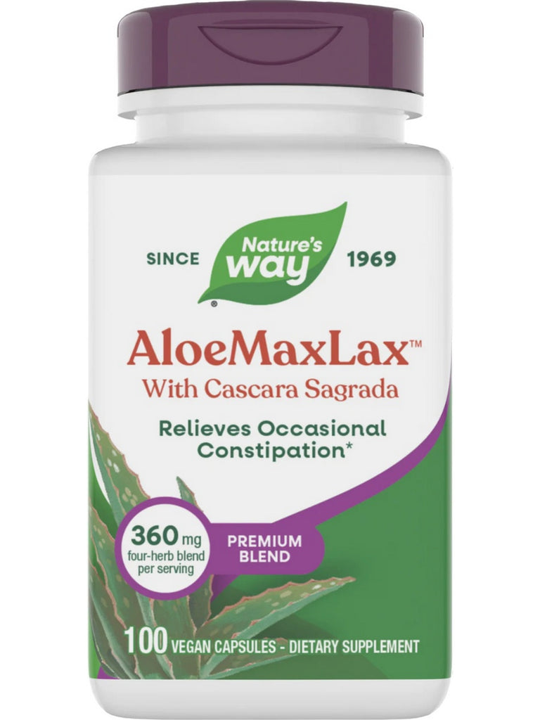 Nature's Way, AloeMaxLax™ with Cascara Sagrada, 100 vegan capsules