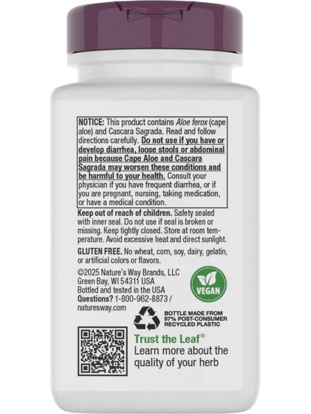 Nature's Way, AloeMaxLax™ with Cascara Sagrada, 100 vegan capsules