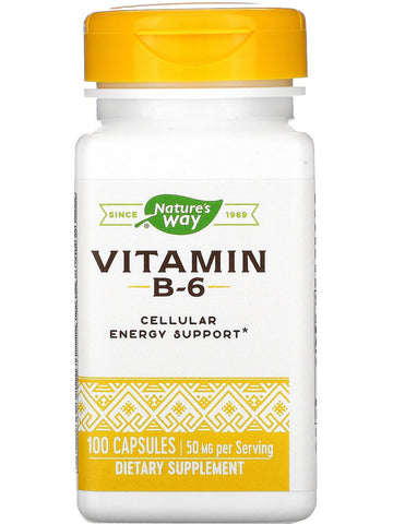 Nature's Way, Vitamin B-6, 100 capsules