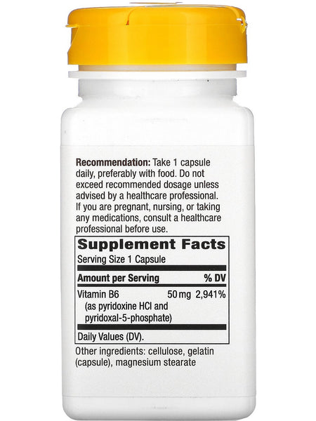 Nature's Way, Vitamin B-6, 100 capsules