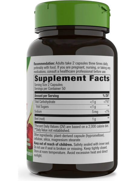 Nature's Way, Beet Root, 100 vegan capsules