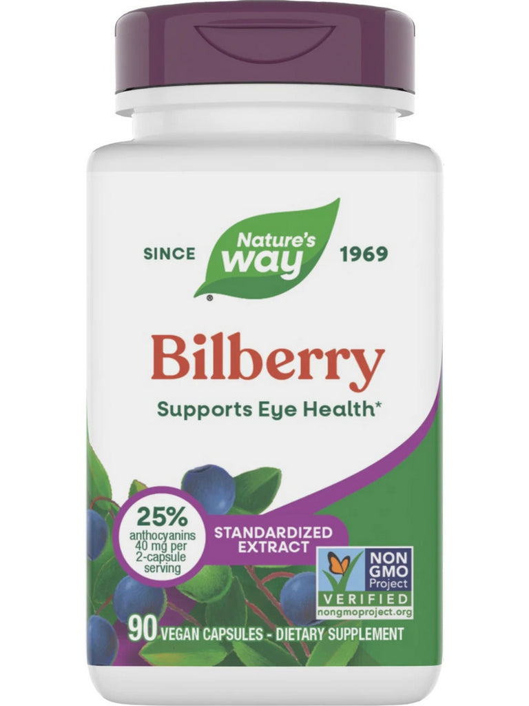 Nature's Way, Bilberry, 90 vegan capsules