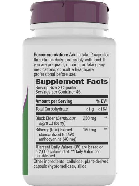 Nature's Way, Bilberry, 90 vegan capsules