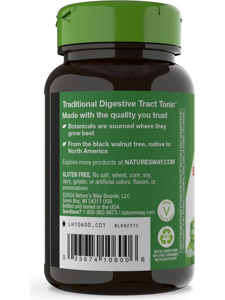 Nature's Way, Black Walnut Hulls, 100 vegan capsules