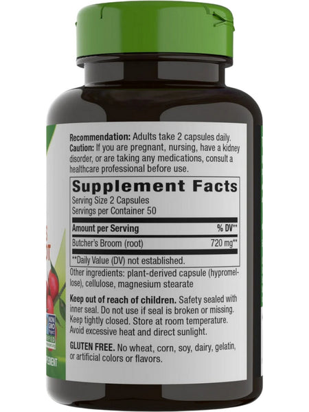 Nature's Way, Butcher's Broom Root, 100 Vegan Capsules