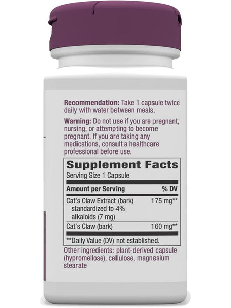 Nature's Way, Cat's Claw, 60 vegan capsules