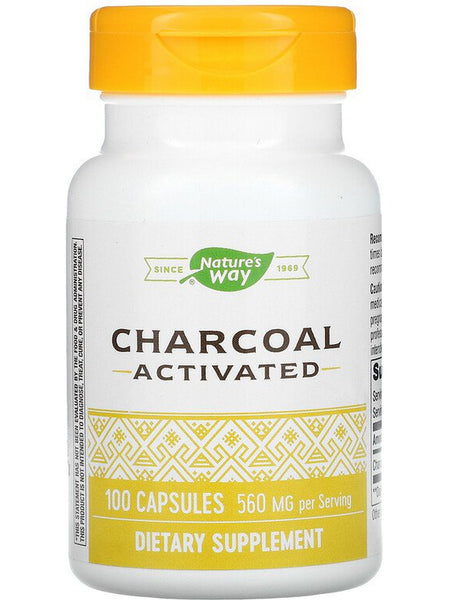 Nature's Way, Activated Charcoal, 100 capsules