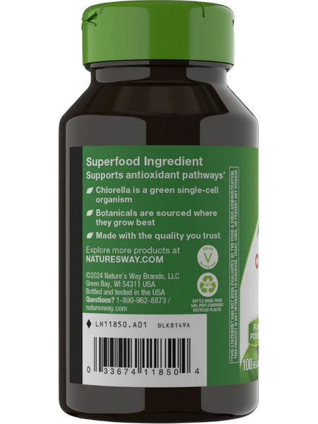 Nature's Way, Chlorella Micro-Algae, 1,230 mg, 100 Vegan Capsules