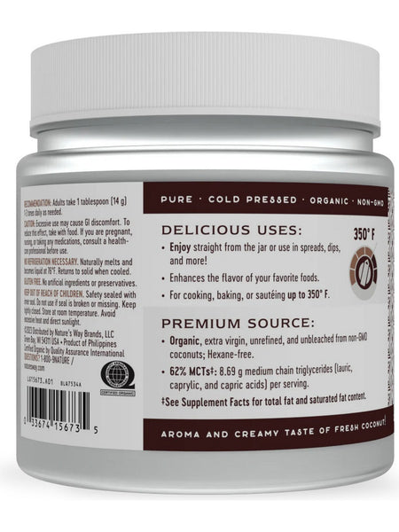 Nature's Way, Coconut Oil Organic Extra Virgin, 16 oz
