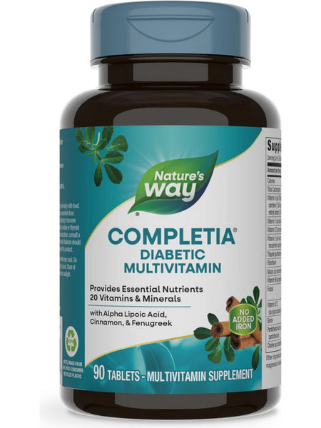 Nature's Way, Completia® Diabetic Multi-Vitamin (Iron Free), 90 tablets