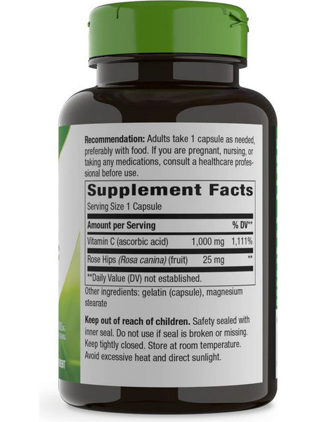 Nature's Way, Vitamin C 1,000 with Rose Hips, 100 capsules