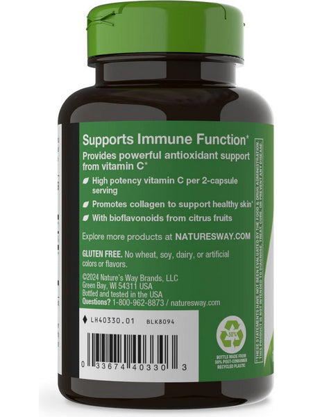 Nature's Way, Vitamin C 500 with Bioflavonoids, 100 capsules