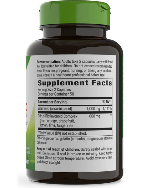 Nature's Way, Vitamin C 500 with Bioflavonoids, 100 capsules