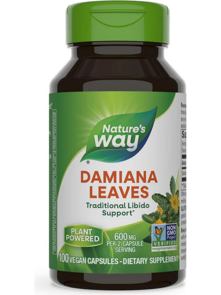 Nature's Way, Damiana Leaves, 100 vegan capsules