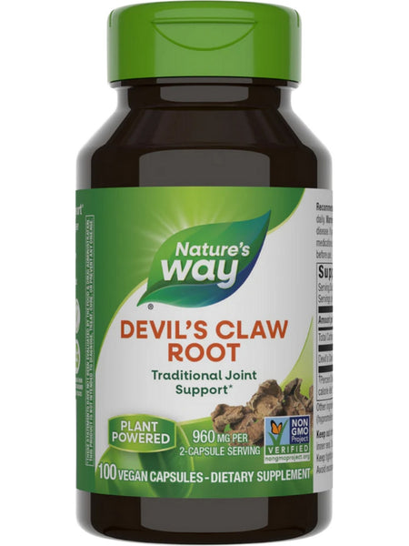 Natures Way, Devil's Claw Root, 100 vegan capsules