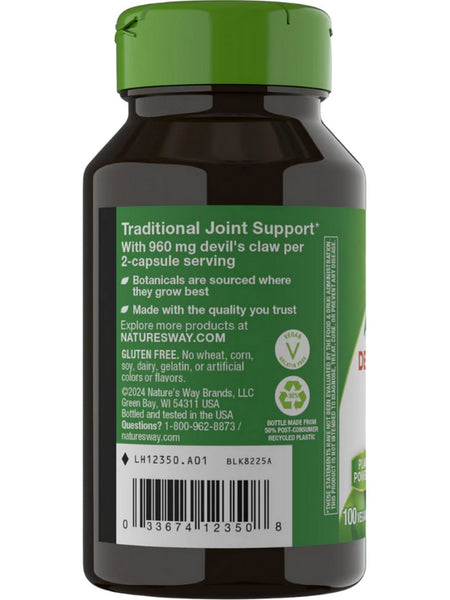 Natures Way, Devil's Claw Root, 100 vegan capsules