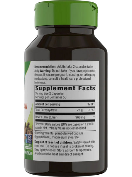 Natures Way, Devil's Claw Root, 100 vegan capsules