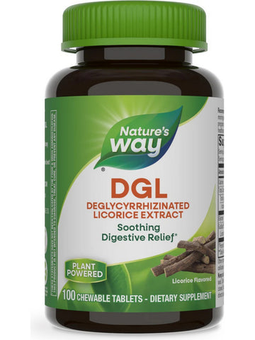 Nature's Way, DGL, 100 chewable tablets