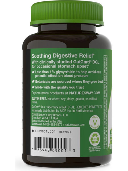 Nature's Way, DGL, Licorice, 100 Chewable Tablets