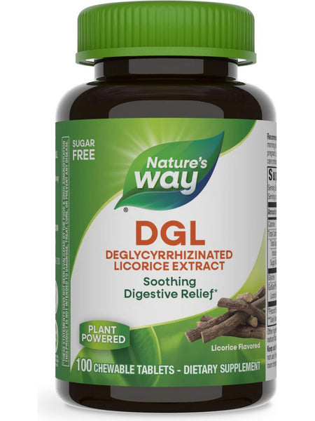 Nature's Way, DGL Fructose Free, 100 chewable tablets