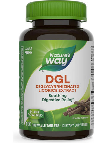 Nature's Way, DGL Fructose Free, 100 chewable tablets