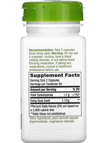 Nature's Way, Dong Quai Root, 1,130 mg, 100 Vegan Capsules