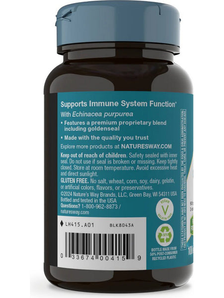 Nature's Way, Echinacea Goldenseal, 100 vegan capsules