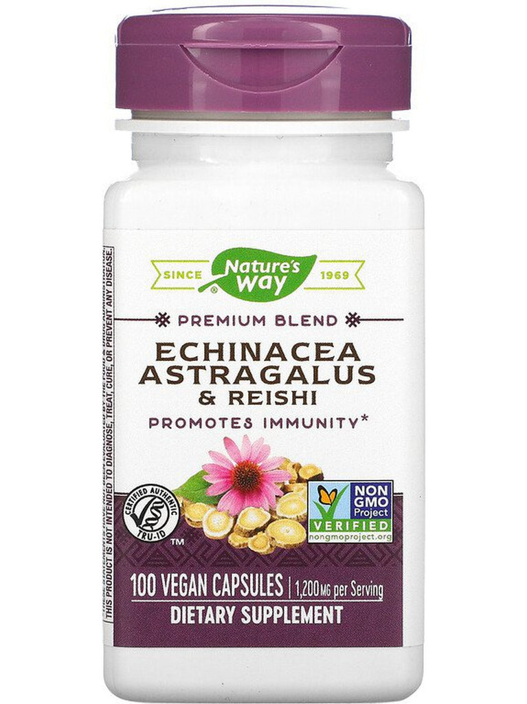 Nature's Way, Echinacea Astragalus & Reishi, 100 vegan capsules