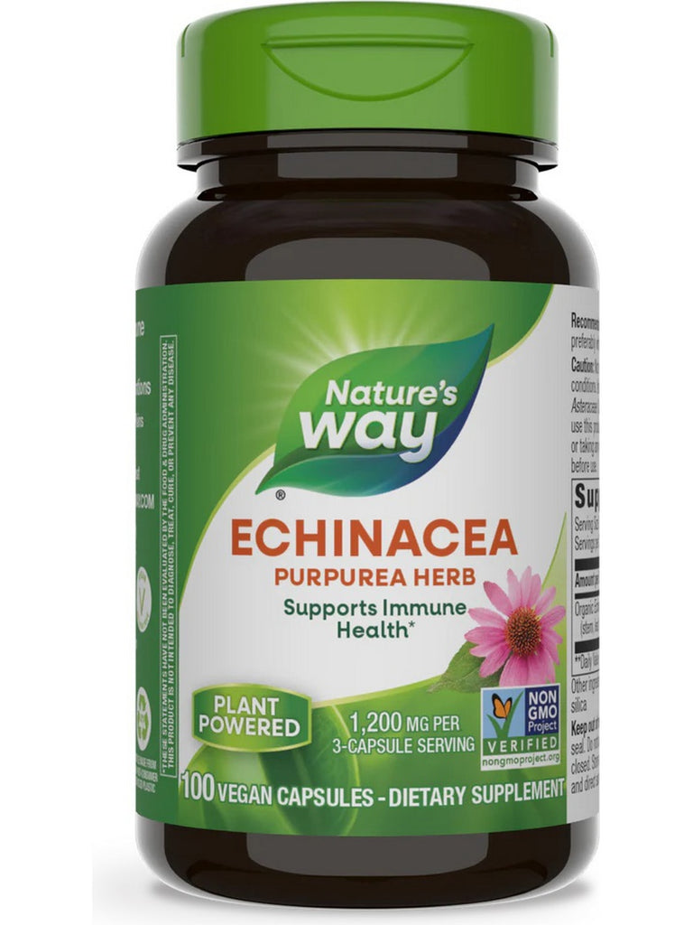 Nature's Way, Echinacea Purpurea Herb, 100 vegan capsules