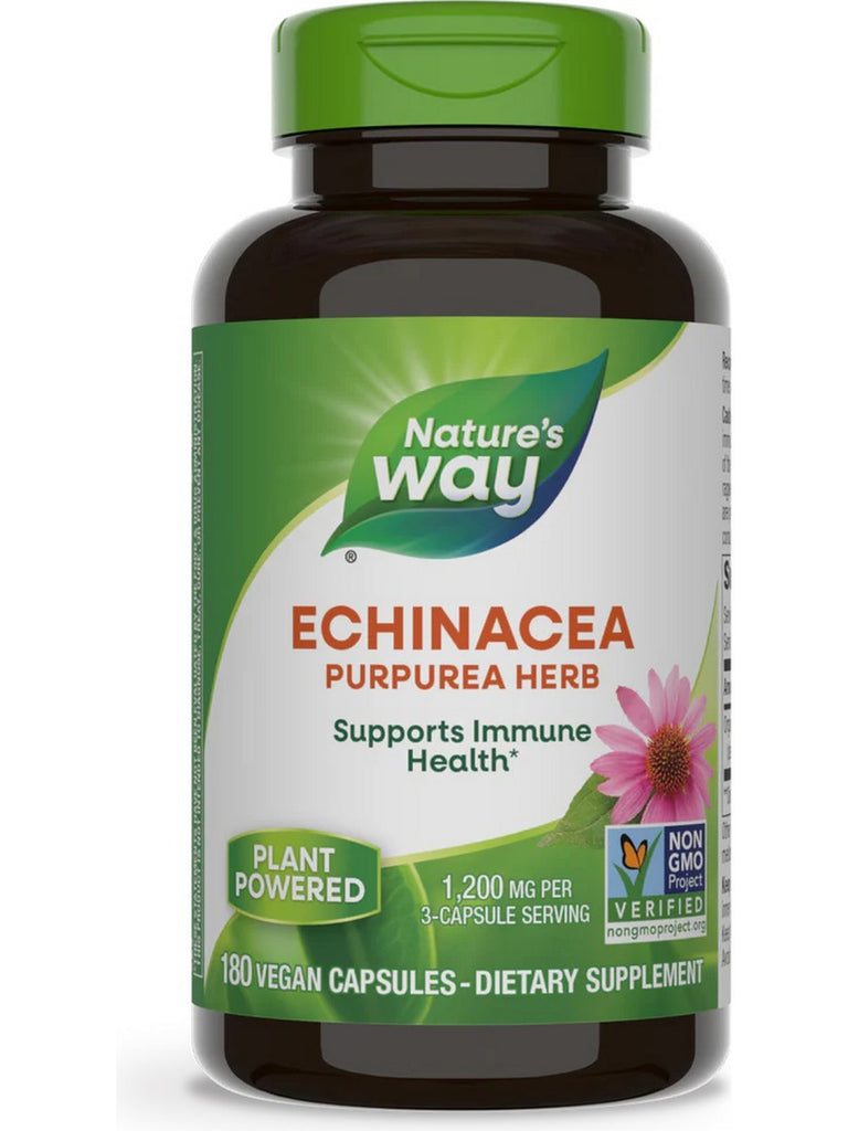 Nature's Way, Echinacea Purpurea Herb, 180 vegan capsules
